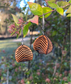 Leather Rustic Basket Earrings