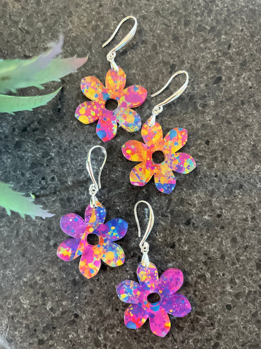 Multicoloured Heart/Flower/Teardrop Earrings