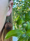 Leather Rustic Basket Earrings