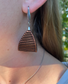 Leather Rustic Basket Earrings