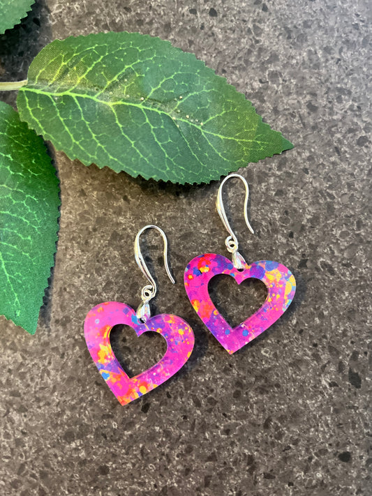 Multicoloured Heart/Flower/Teardrop Earrings