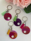 Keyring, Acrylic Circle with Tassel