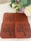 Leather Coaster Set Tree