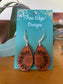 Earrings, Solid Leather - Australian made.