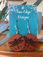 Earrings, Solid Leather - Australian made.