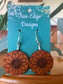 Earrings, Solid Leather - Australian made.