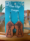 Earrings, Solid Leather - Australian made.