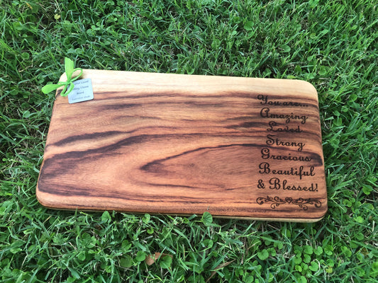 Large Rectangle Cutting/Cheese Board with Engraving Australian Made